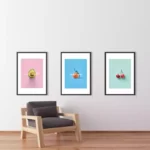 Colorful Fruits – Minimal Dekoratif Duvar Tablosu