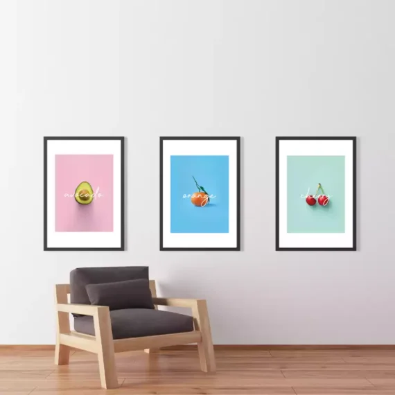 Colorful Fruits – Minimal Dekoratif Duvar Tablosu