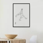 Dancing Woman - Line Art Dekoratif Duvar Tablosu