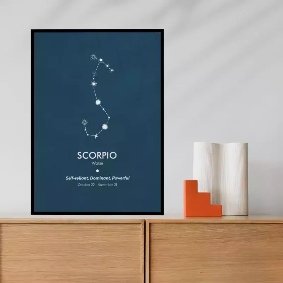 Horoscope Scorpio - Akrep Dekoratif Duvar Tablosu