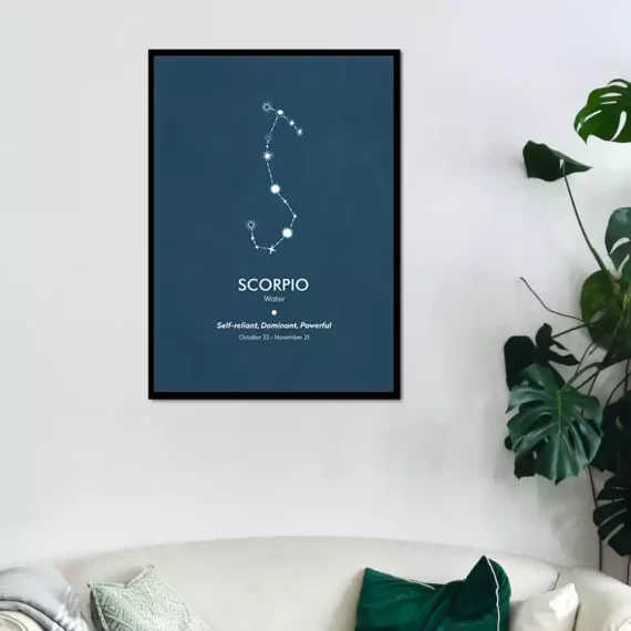 Horoscope Scorpio - Akrep Dekoratif Duvar Tablosu