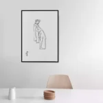 Posture Woman - Line Art Dekoratif Duvar Tablosu
