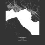 Maps - Çanakkale Dekoratif Duvar Tablosu
