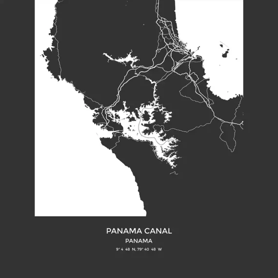 Maps - Panama Dekoratif Duvar Tablosu